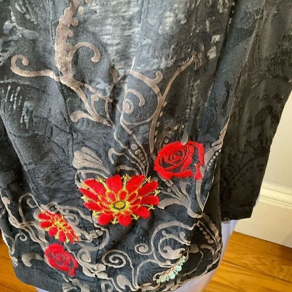 La Cosa Nuestra 2X, Black Sheer TShirt. So cool! Skulls, Roses, Mexico. RARE.5/5 - Picture 4 of 10